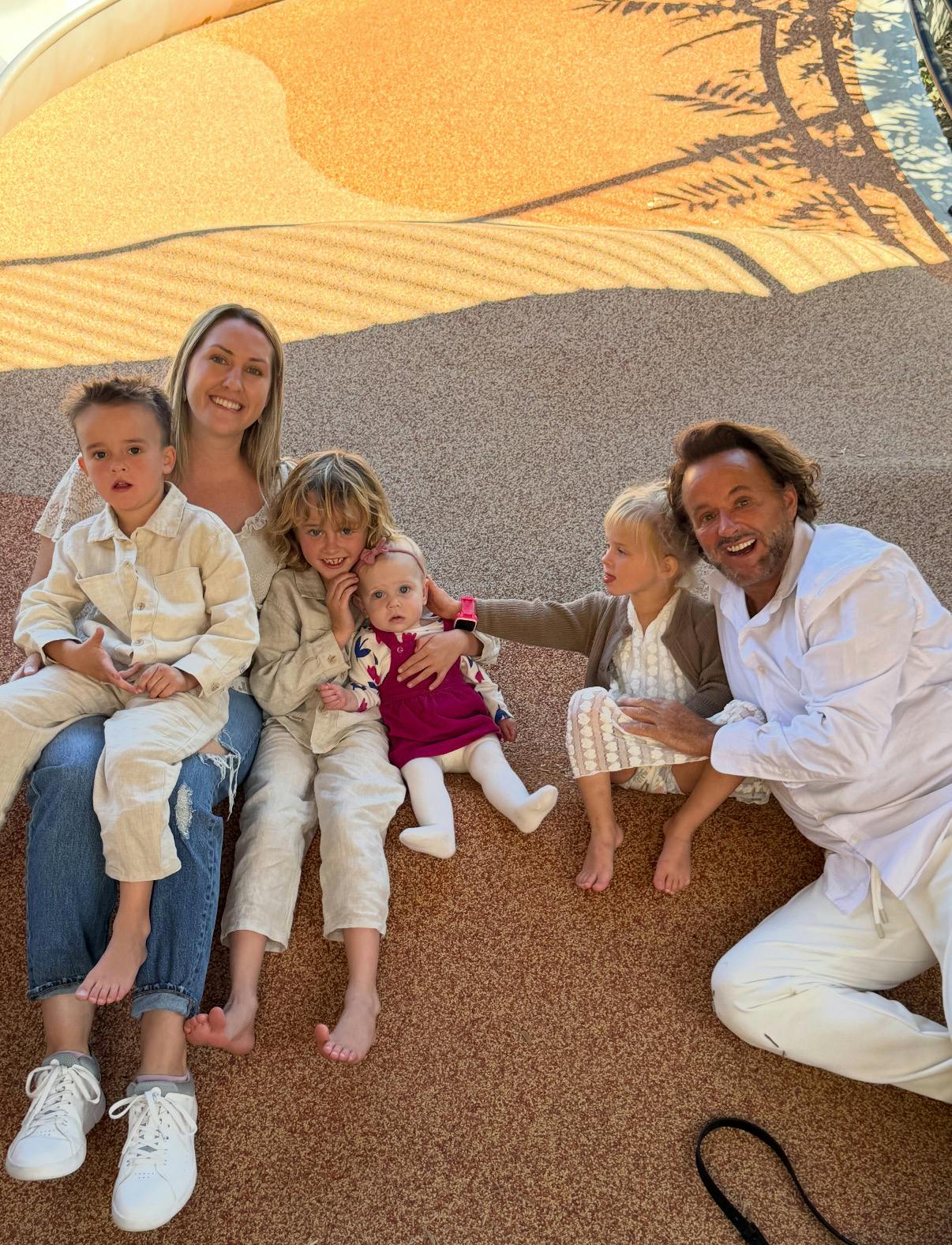 Familien er for første gang samlet i USA.