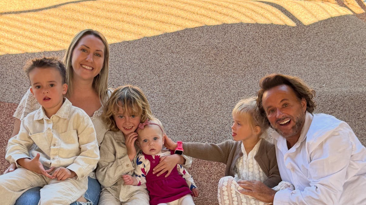 Familien er for første gang samlet i USA.