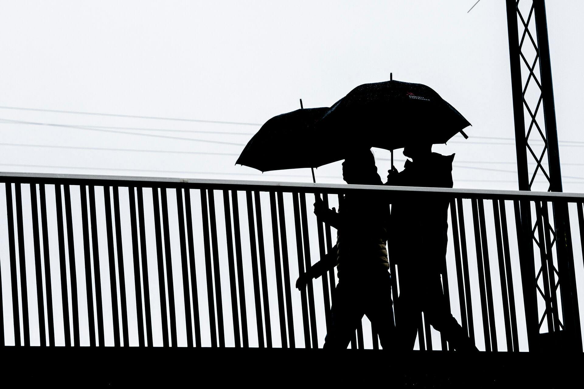 Regn ved Langebro i København, torsdag den 30. marts 2023.. (Foto: Mads Claus Rasmussen/Ritzau Scanpix)