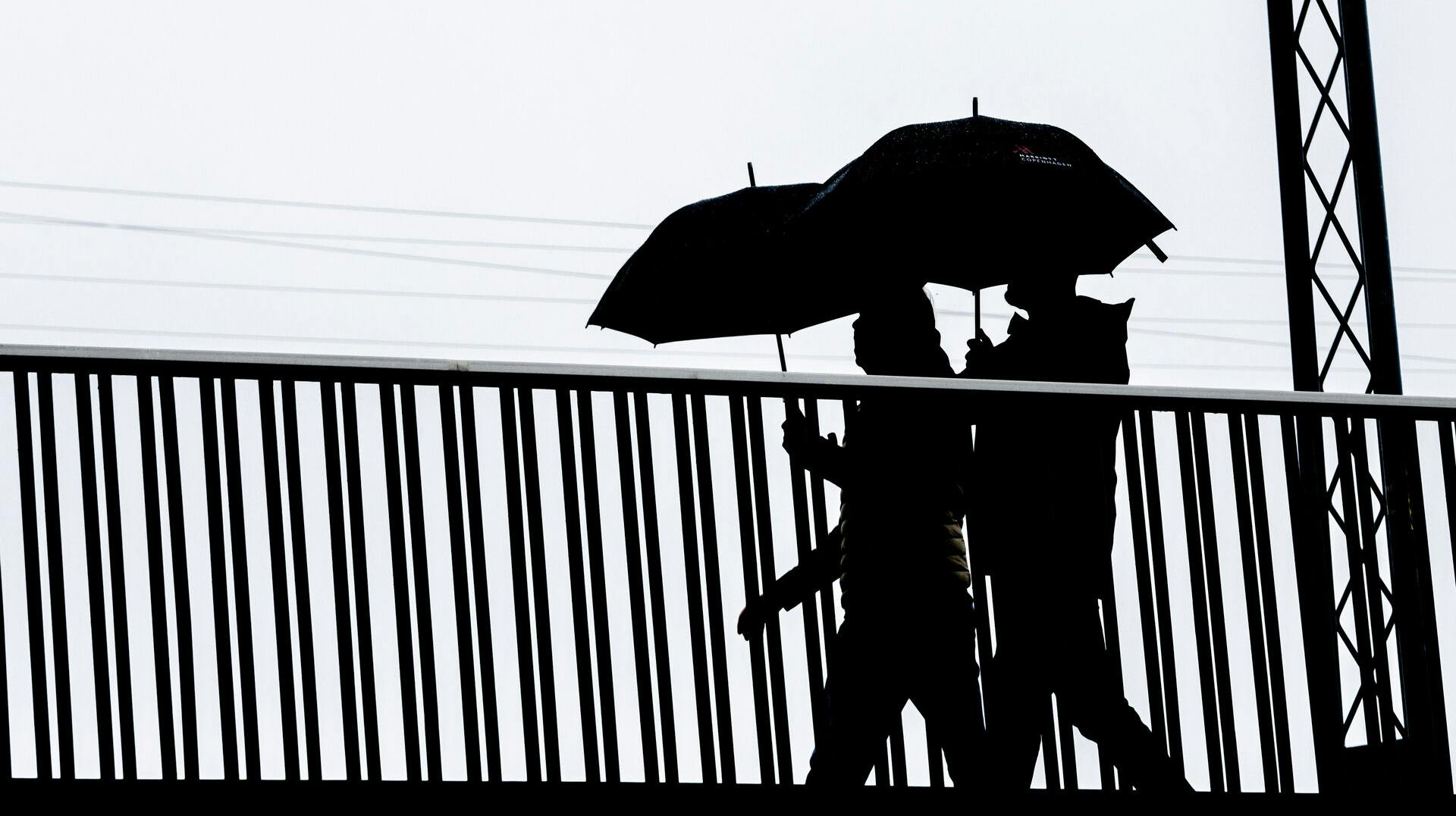 Regn ved Langebro i København, torsdag den 30. marts 2023.. (Foto: Mads Claus Rasmussen/Ritzau Scanpix)