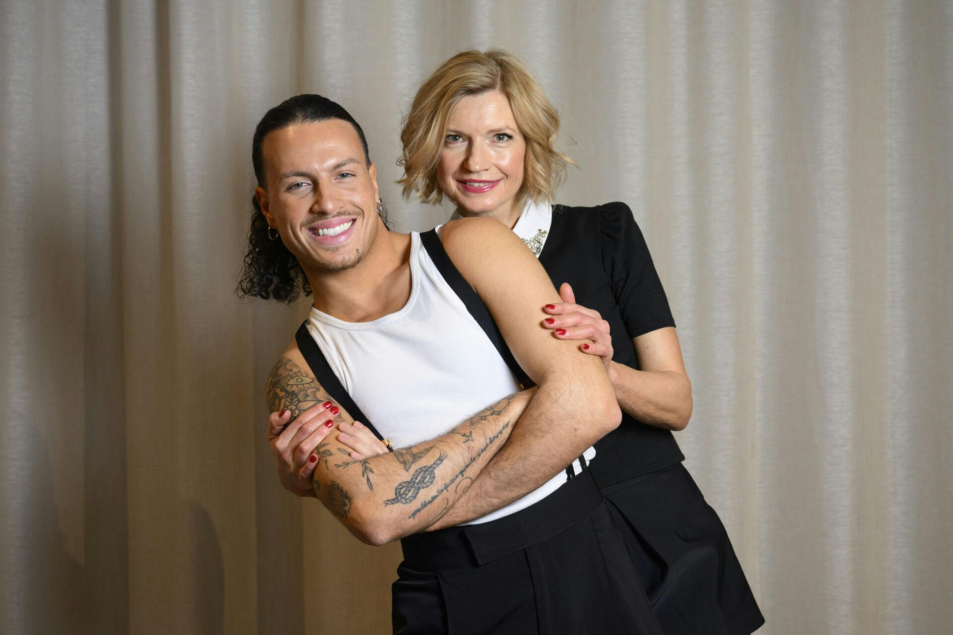 Antonio Careri ses her med sin partner fra den svenske udgave af danseprogrammet.