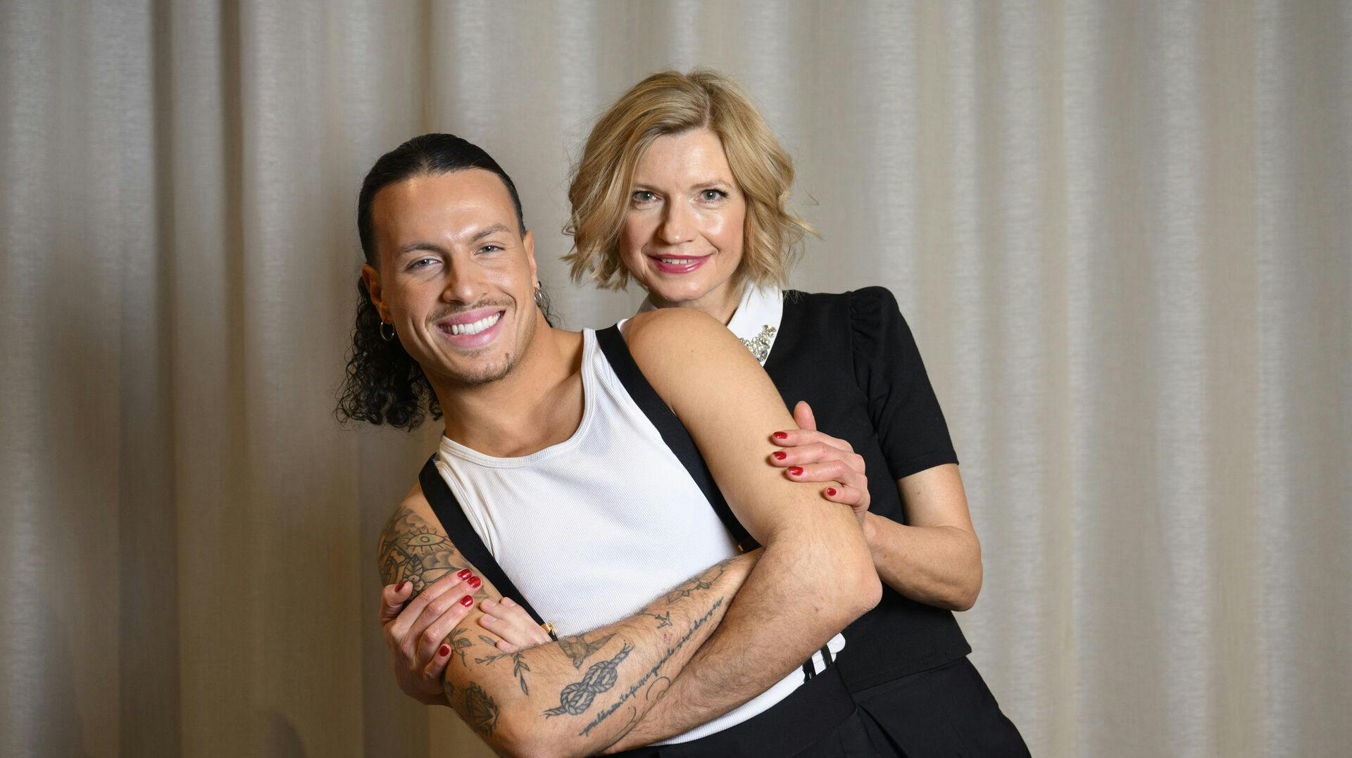 Antonio Careri ses her med sin partner fra den svenske udgave af danseprogrammet.