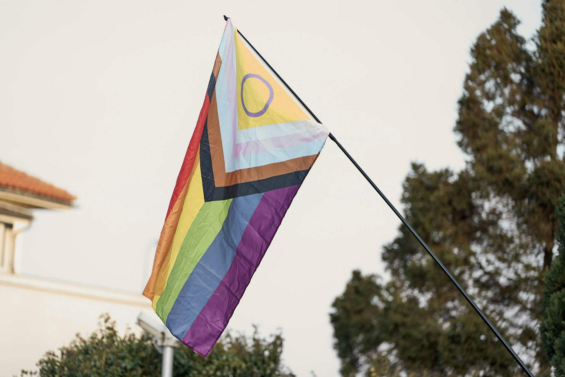 LGBTQAI+ flag i København.