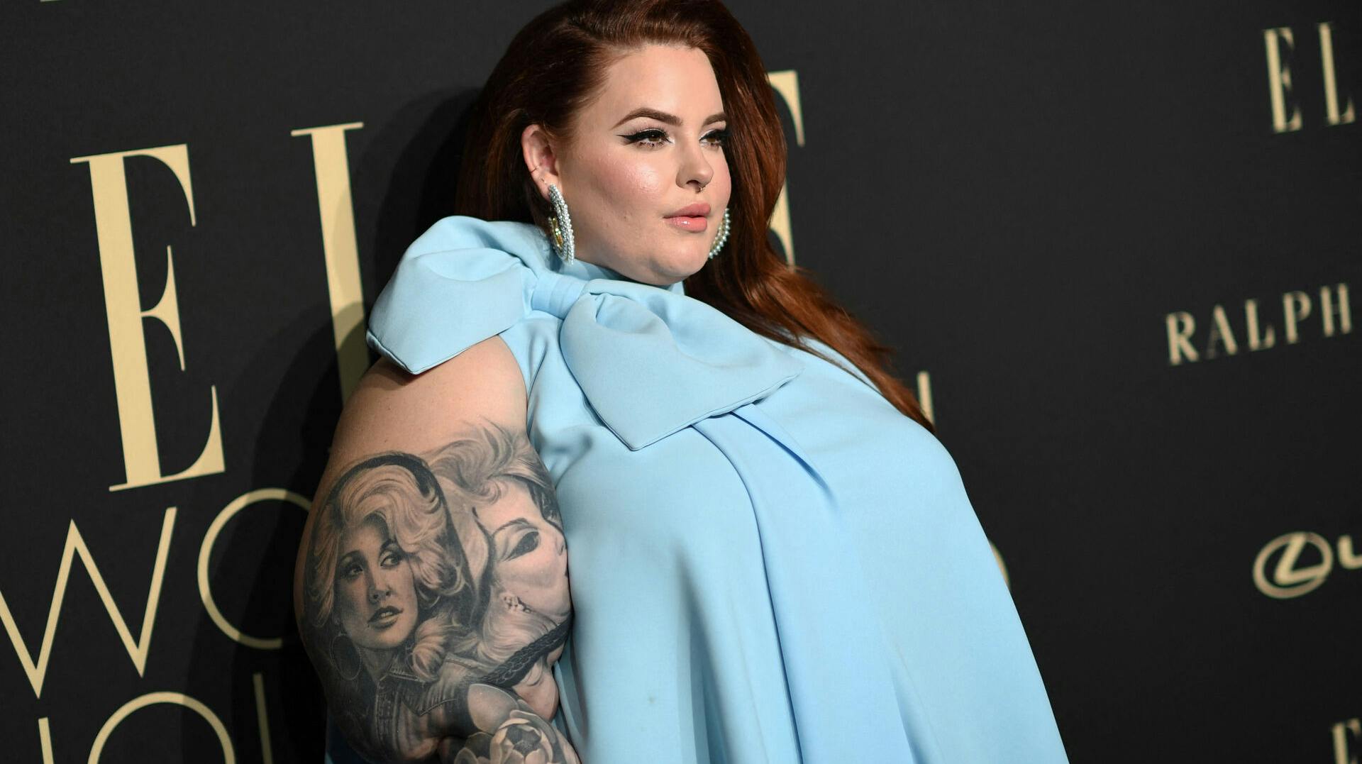US model Tess Holliday arrives for the 26th annual ELLE Women in Hollywood Celebration in Beverly Hills, California, on October 14, 2019. VALERIE MACON / AFP