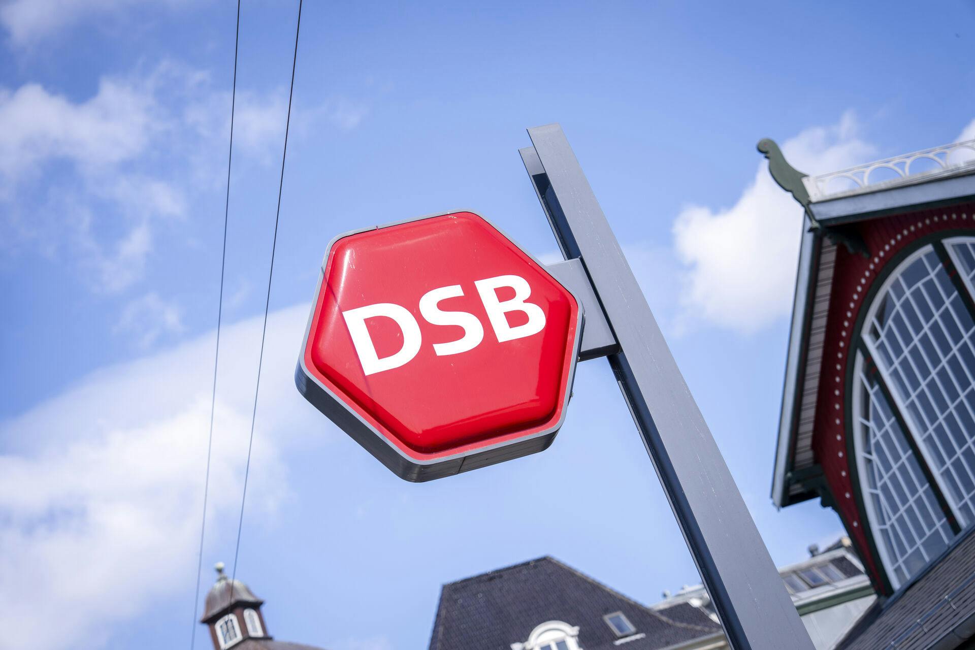 DSB skilt på Østerport Station fredag den 8. august 2025. (Foto: Sebastian Elias Uth/Scanpix 2025)