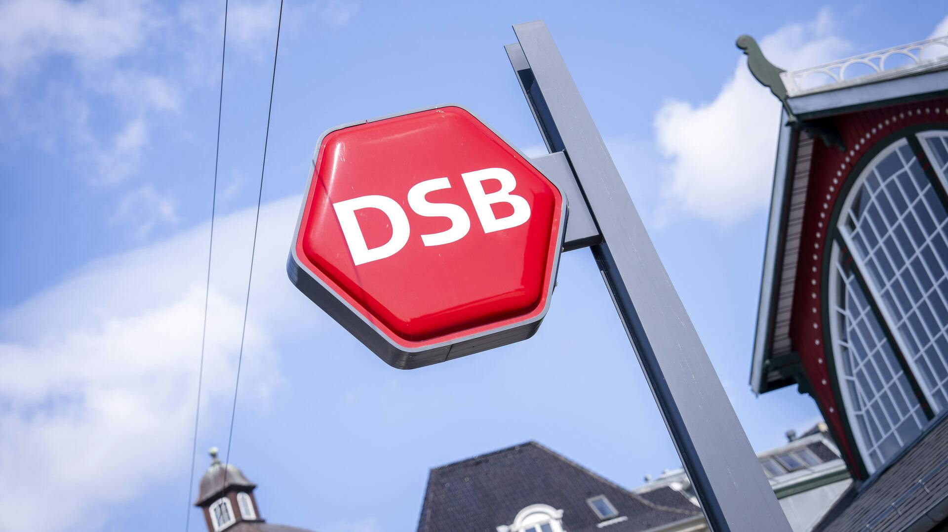 DSB skilt på Østerport Station fredag den 8. august 2025. (Foto: Sebastian Elias Uth/Scanpix 2025)