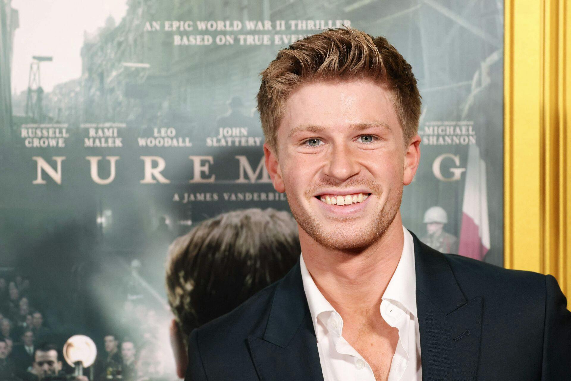 Australian TV personality Robert Irwin attends the AFI premiere of "Nuremberg" at the TCL Chinese Theatre in Hollywood, California on October 24, 2025. (Photo by Patrick T. Fallon / AFP)
