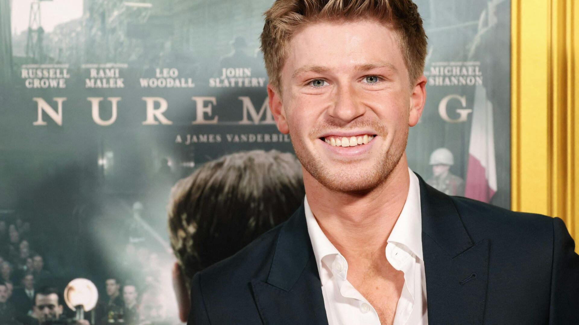 Australian TV personality Robert Irwin attends the AFI premiere of "Nuremberg" at the TCL Chinese Theatre in Hollywood, California on October 24, 2025. (Photo by Patrick T. Fallon / AFP)