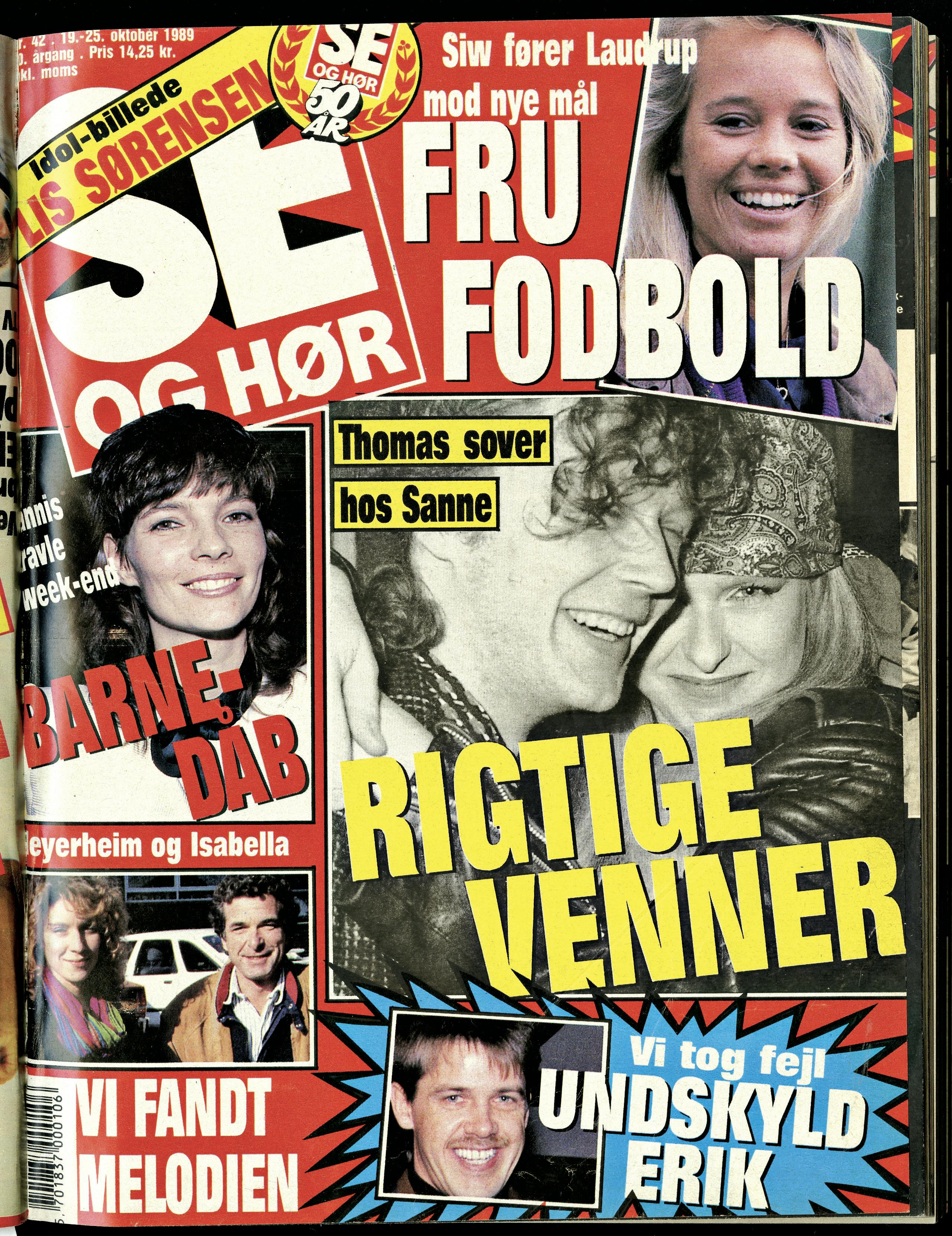 Sådan så SE og HØR-forsiden ud, som Sanne Salomonsen fortæller om i sin bog, "Det hele".