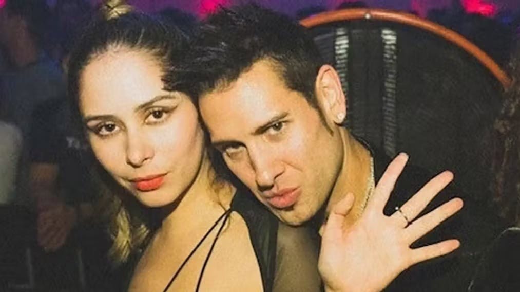 Produceren David Pearce ses her med modellen Christy Giles, som han er kendt skyldig i at have dræbt.