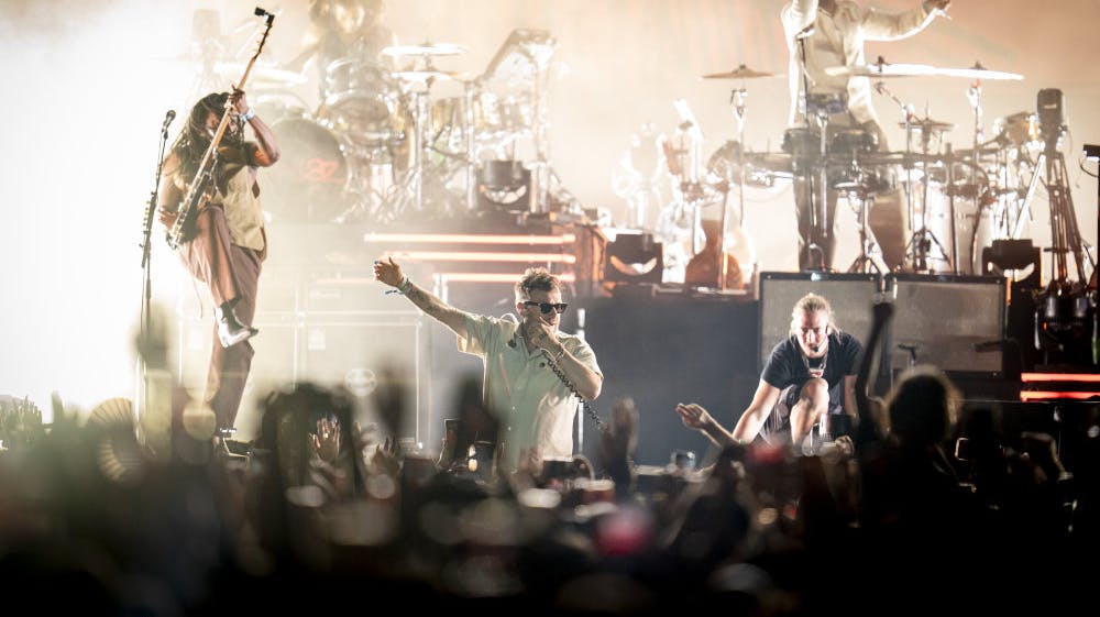 Bandet Gorillaz med sange som "Feel Good Inc." og "Clint Eastwood" skal spille på Roskilde Festival næste år. Her ses bandet under en optræden på en festival i spanske Madrid tidligere i år. (Arkivfoto). - Foto: A. Pérez Meca/Ritzau Scanpix 