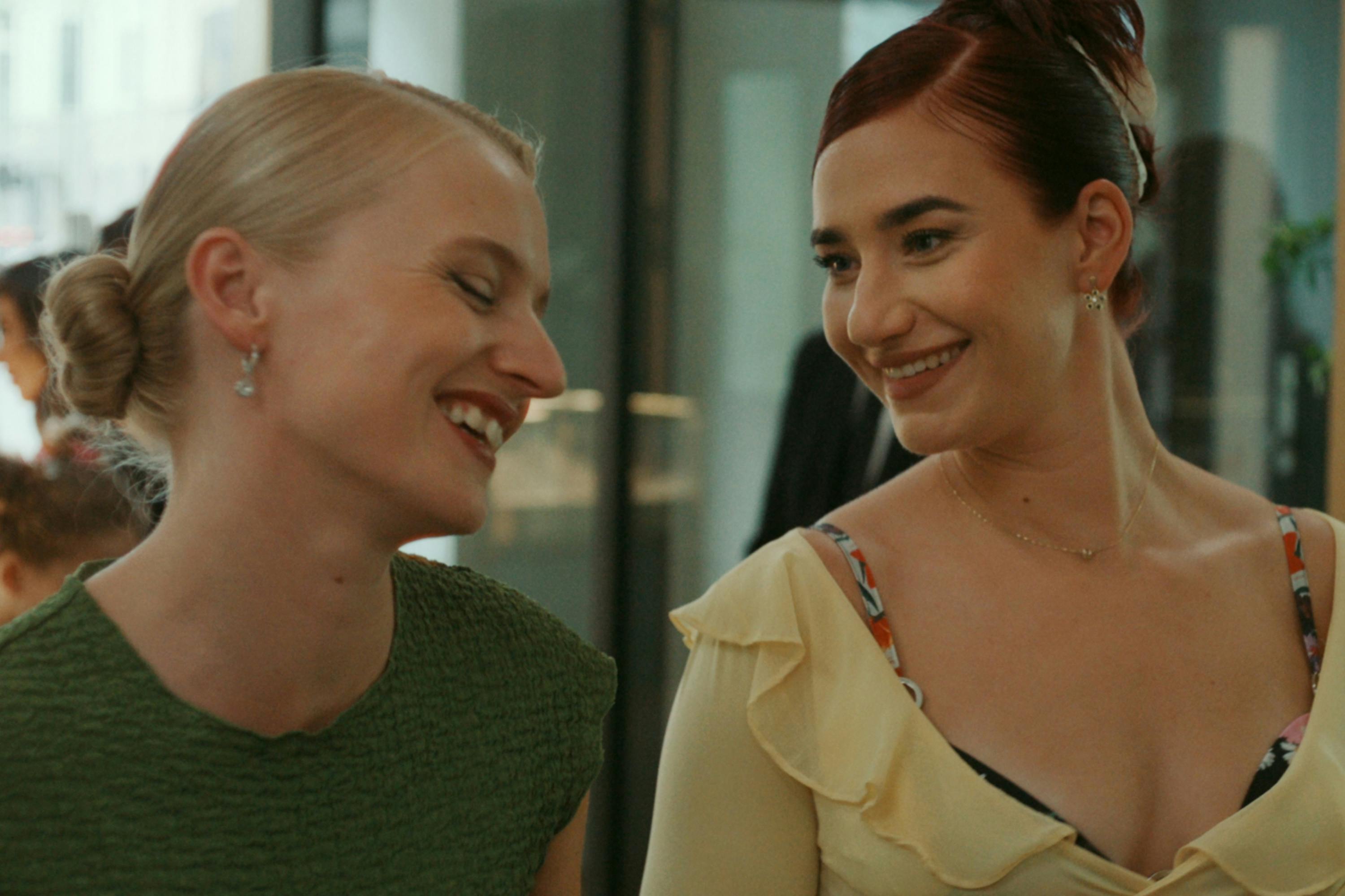 The Legend. (L to R) Clara Dessau as Sara/Tea and Maria Cordsen as Ashley in The Legend. Cr. Courtesy of Netflix © 2024