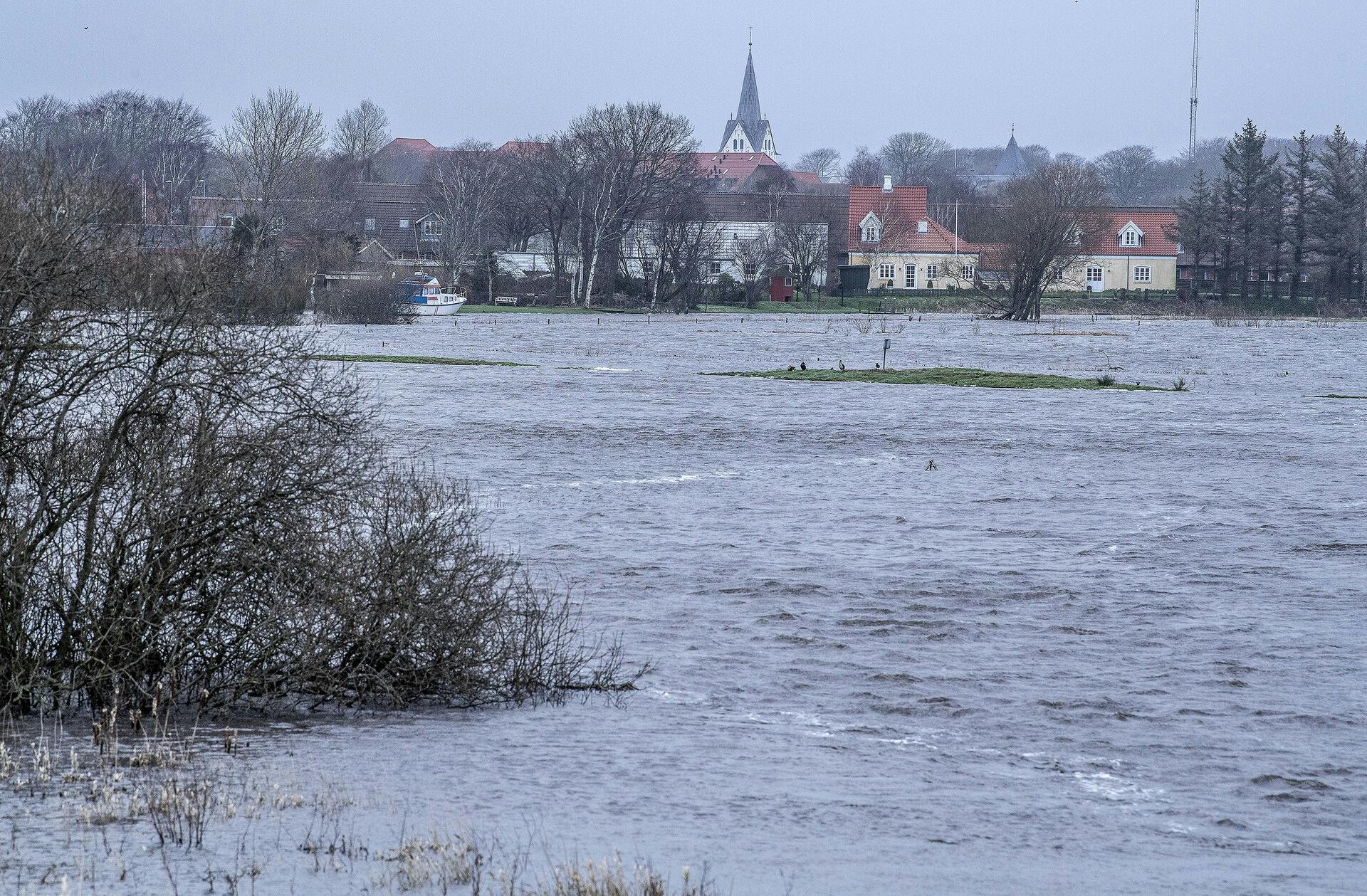 Varde Å er blandt de steder, der kan ende med oversvømmelser.&nbsp;