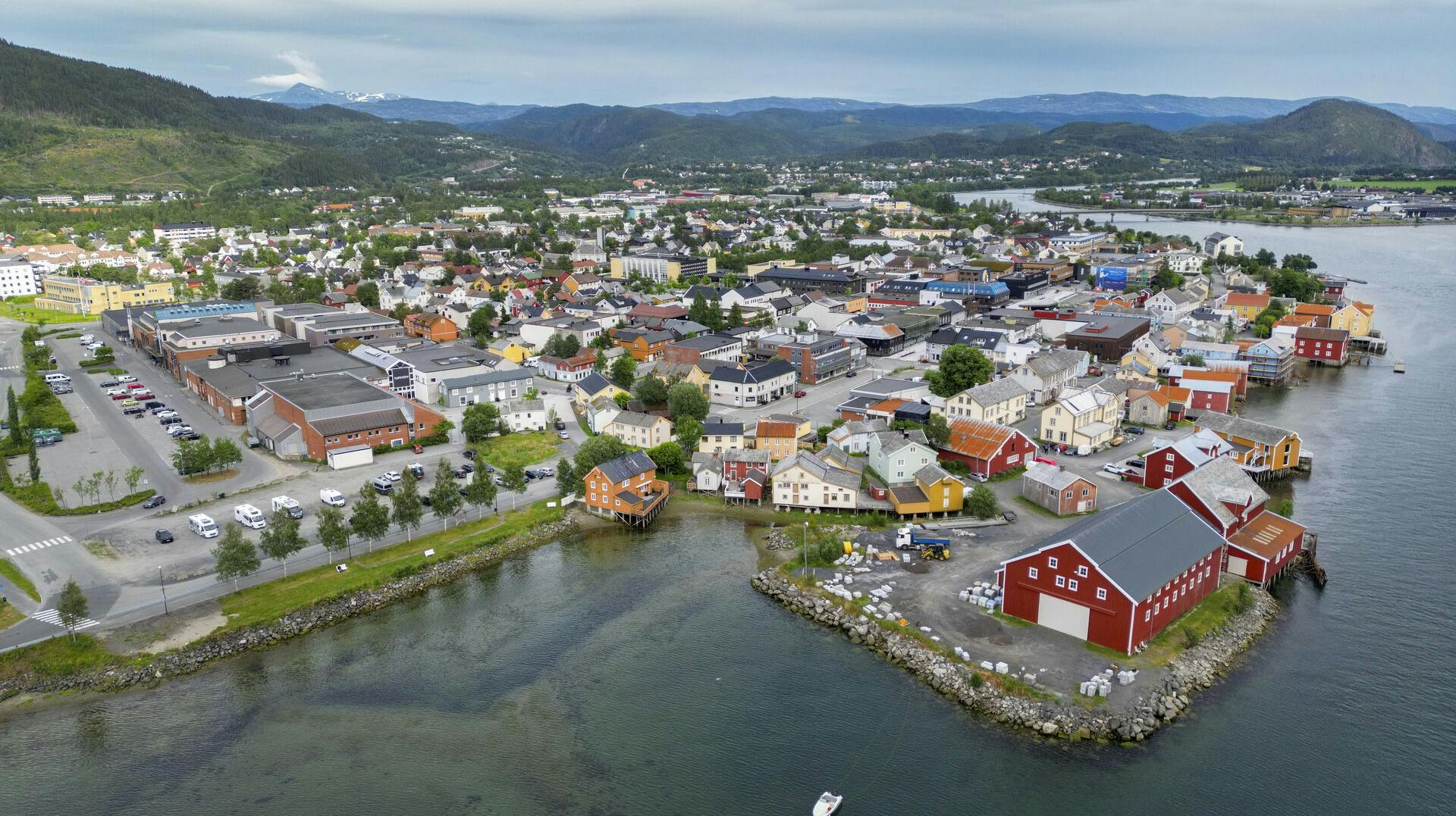 Den norske ny Mosjøen, som drengen blev fundet i. 