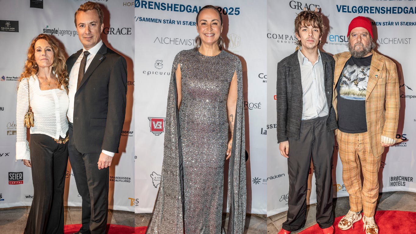 Flere danske kendisser fandt tirsdag aften vej til velgørenhedsgalla i Cirkusbygningen i København. 