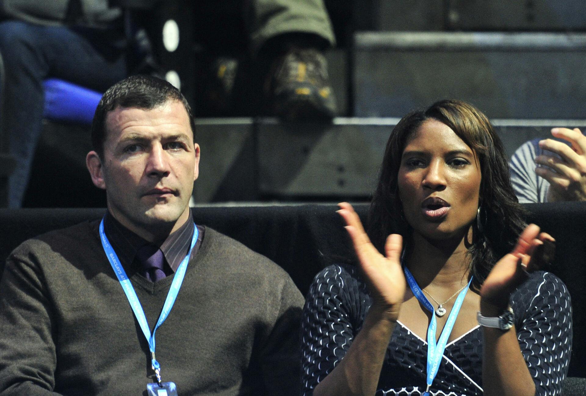 British athlete Denise Lewis (R) and 