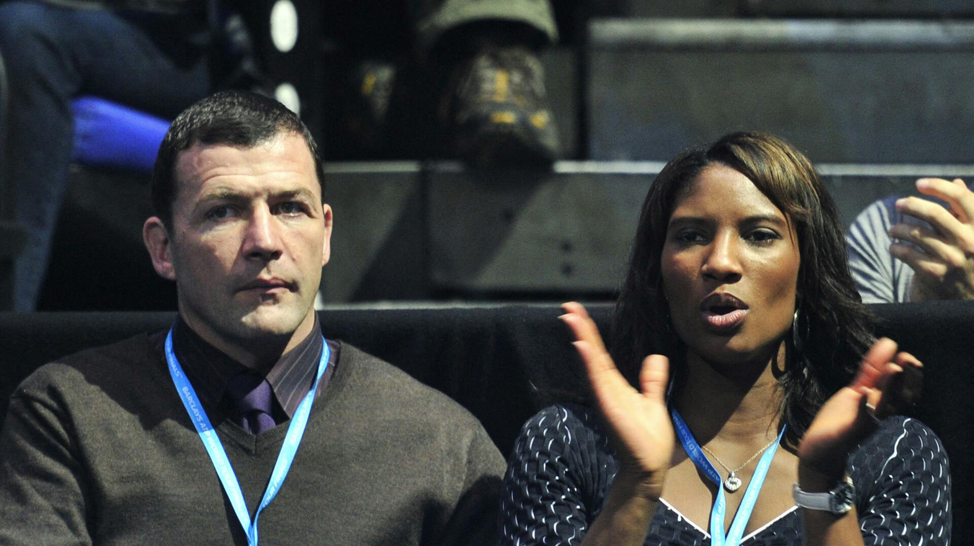 British athlete Denise Lewis (R) and