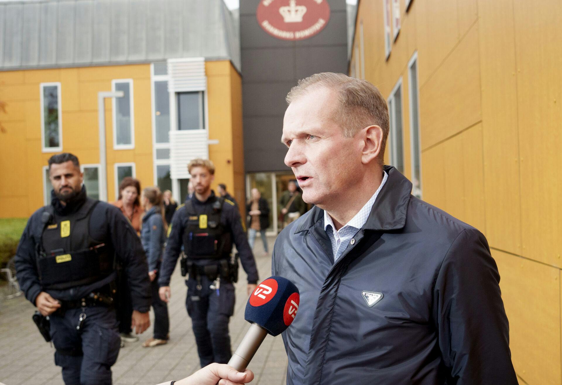 Defense attorney Michael Juul Eriksen after the verdict in the ban case against the biker club Bandidos at the Court in Helsingør, Denmark, Wednesday October 29, 2025. (Foto: Keld Navntoft/Ritzau Scanpix)