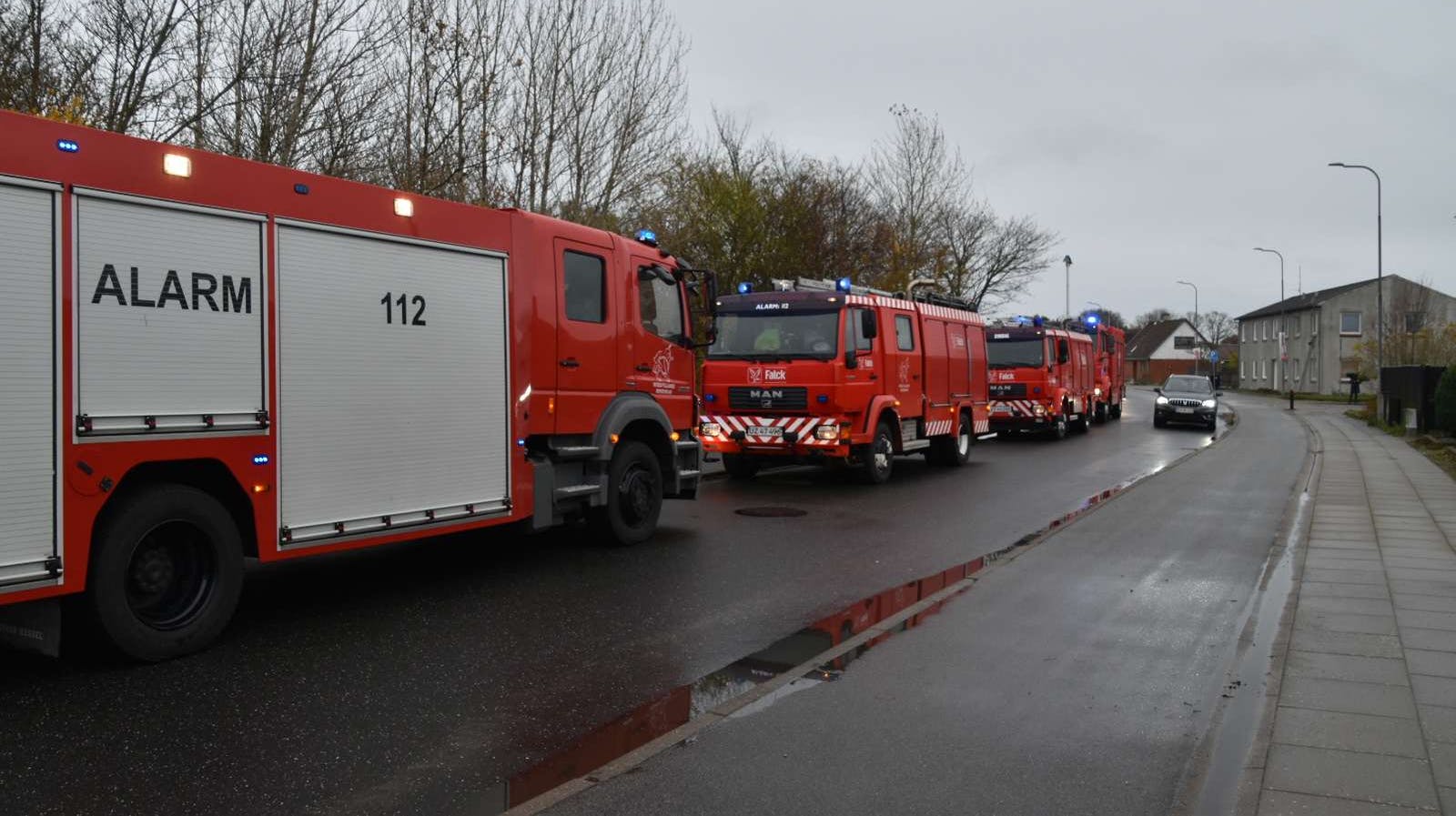Der blev sendt store styrker til området.