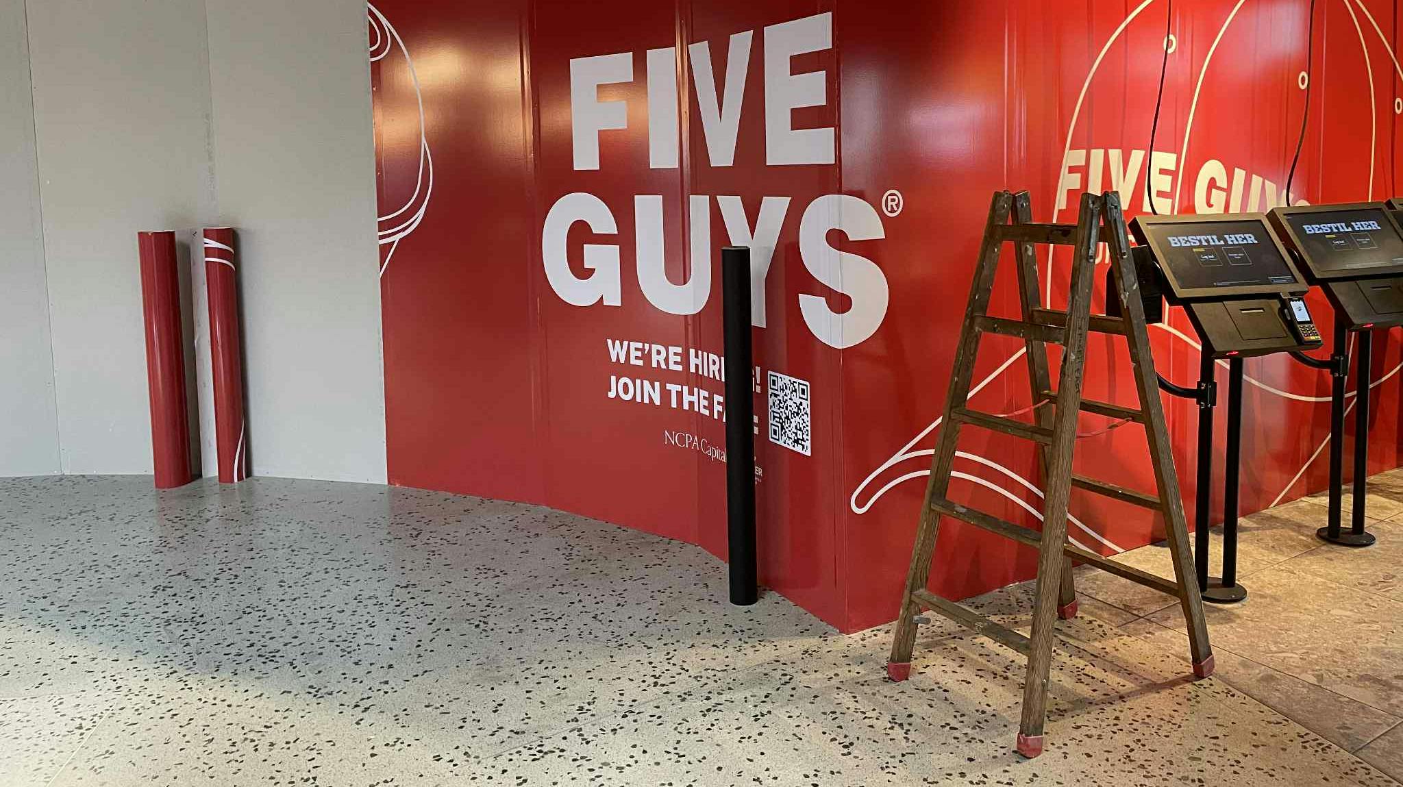 Five Guys åbner i afdelingen "Kajen" i Fisketorvet. 