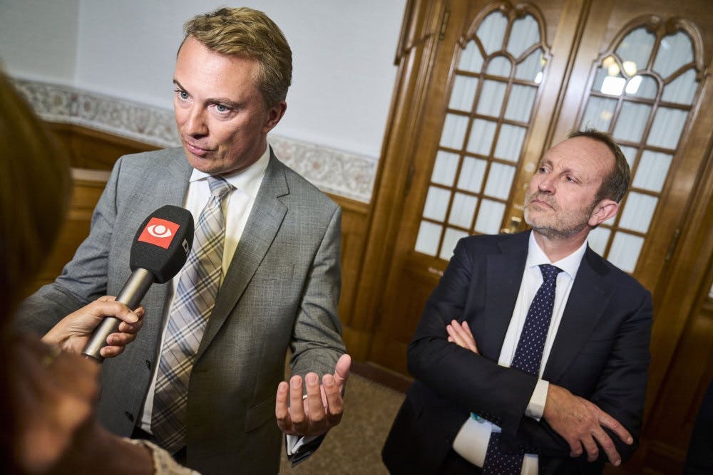 Martin Lidegaard (R) ser med stor skepsis på forslag om remigration fra Morten Messerschmidt (DF). (Arkivfoto). - Foto: Thomas Traasdahl/Ritzau Scanpix