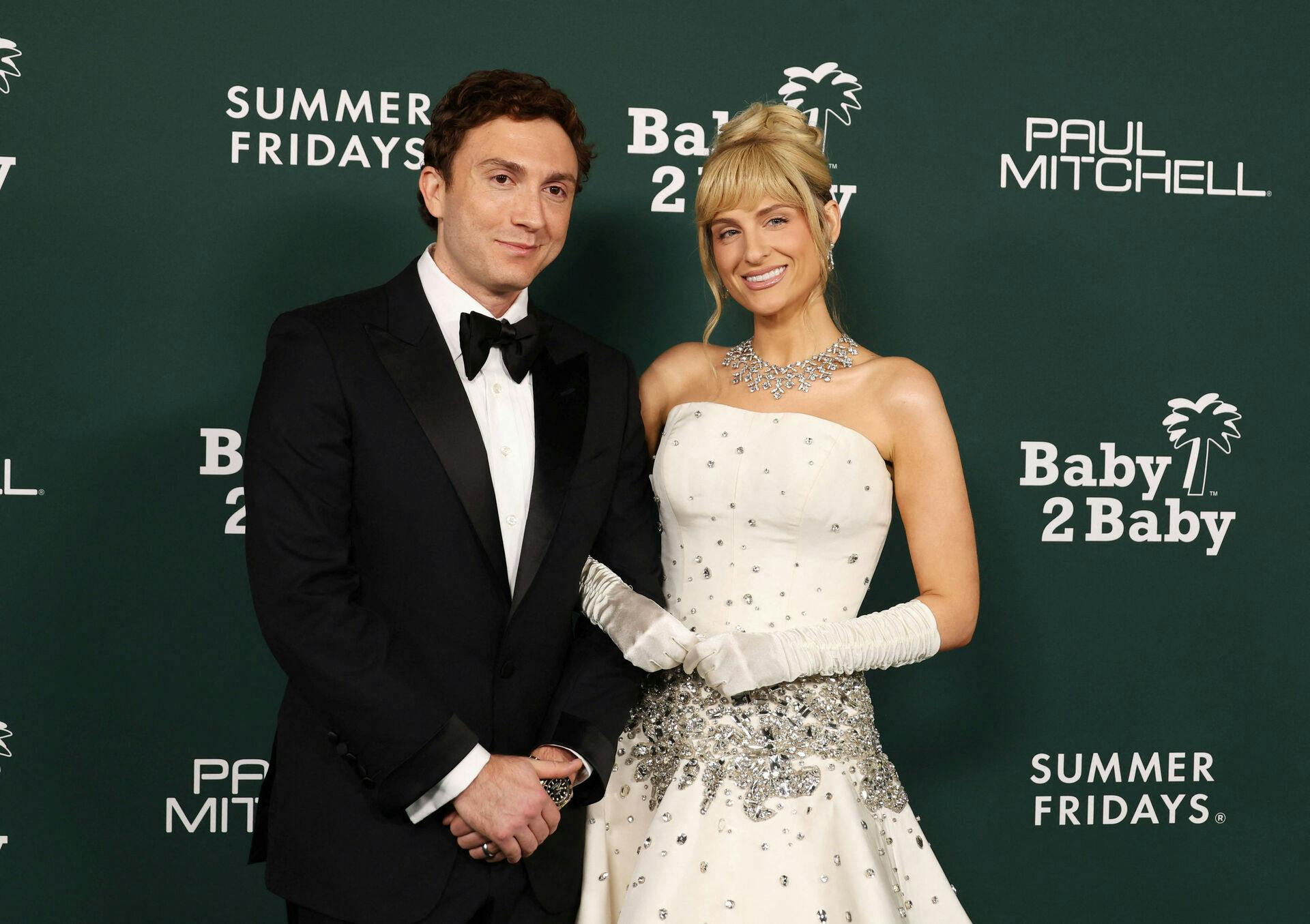 Daryl Sabara and Meghan Trainor attend the 2025 Baby2Baby Gala at the Pacific Design Center in West Hollywood, California, U.S., November 8, 2025. REUTERS/Aude Guerrucci