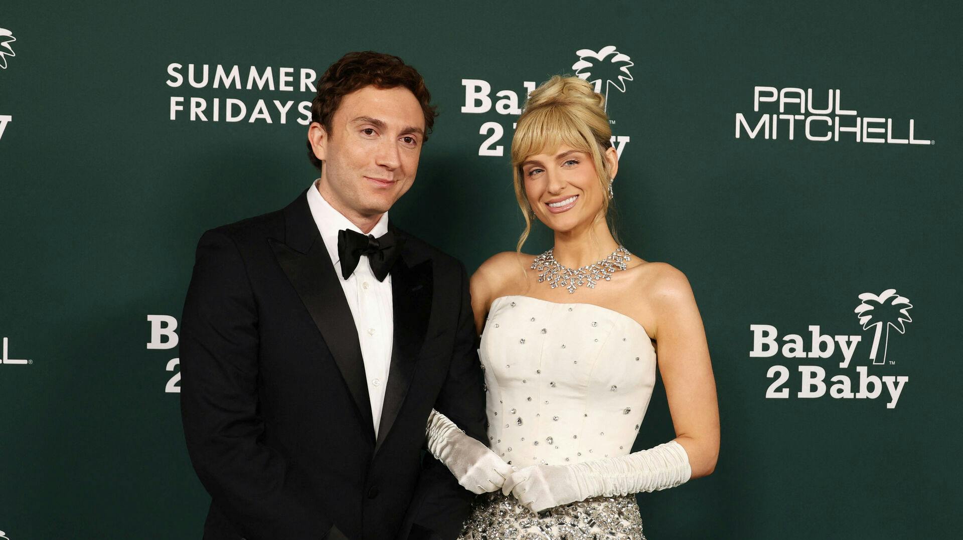 Daryl Sabara and Meghan Trainor attend the 2025 Baby2Baby Gala at the Pacific Design Center in West Hollywood, California, U.S., November 8, 2025. REUTERS/Aude Guerrucci