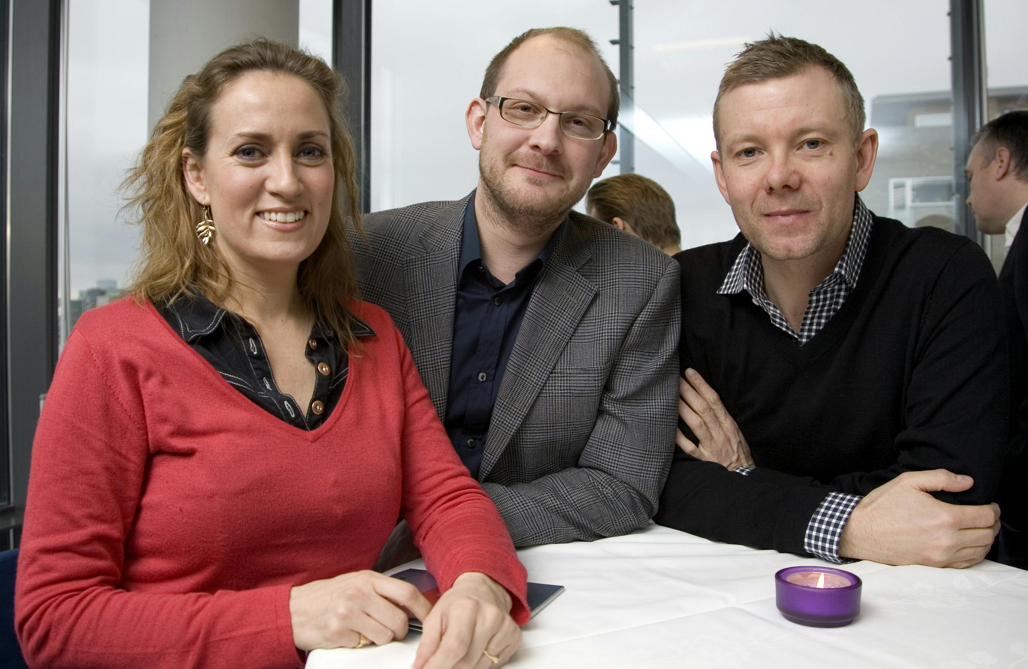 Camille Miehe-Renard og Casper Christensen blev sernere kolleger, da de skulle forsøge at banke TV 2 Radio op.