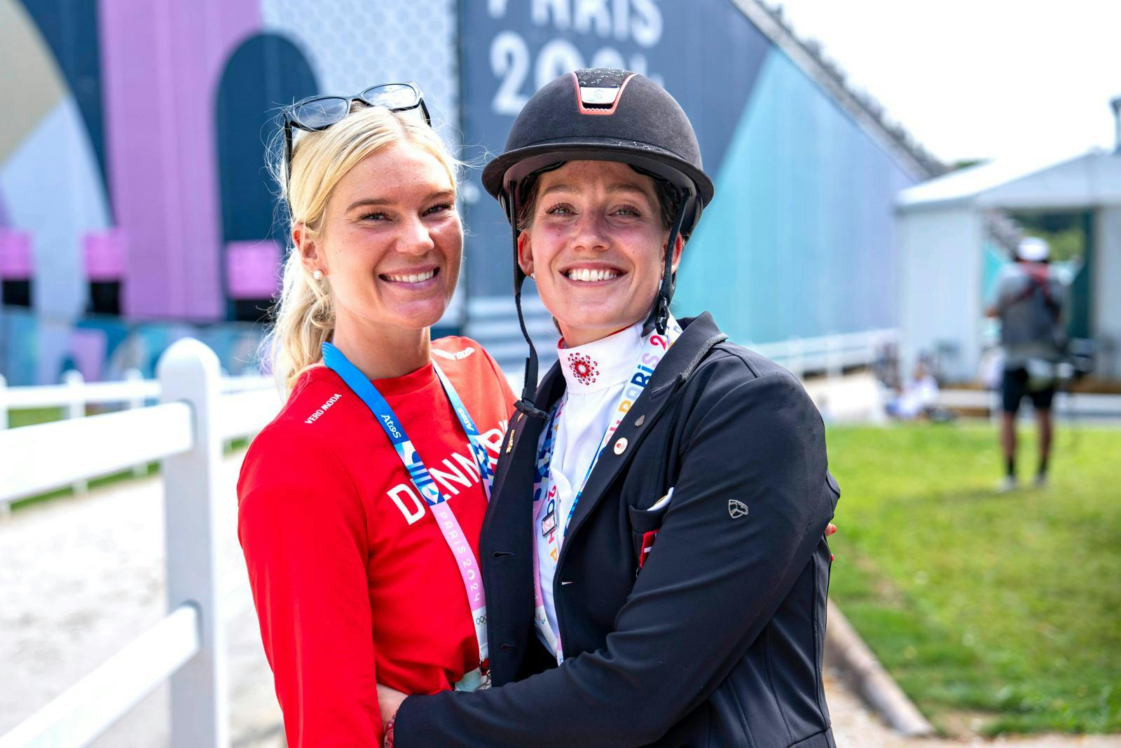 Cathrine og Rasmine Laudrup-Dufour blev forældre sammen for første gang tidligere i år.
