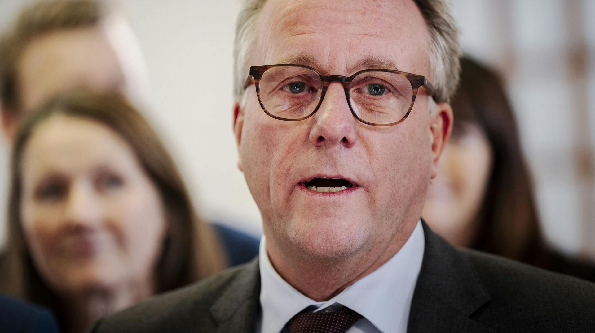 Erhvervsminister Morten Bødskov, holder pre