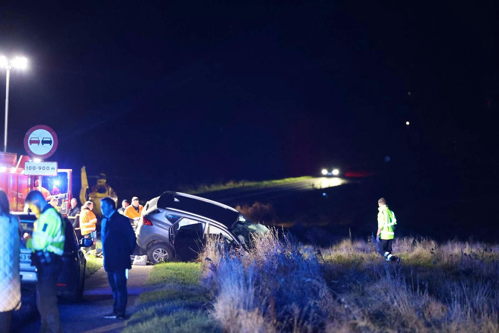 Sådan så det ud på stedet, umiddelbart efter ulykken var sket.