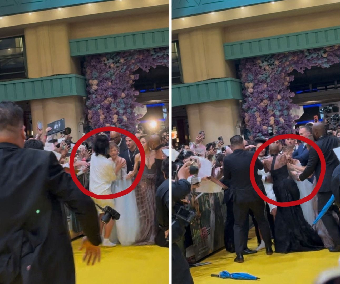 Her bliver Ariana Grande overfaldet af den ivrige fan.