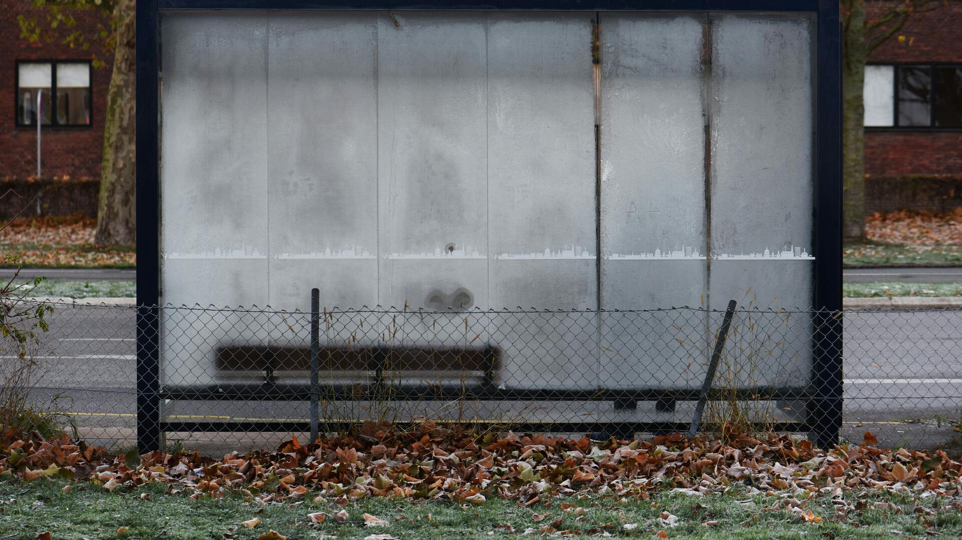 Rimfrost på busskur på Lersø Park Alle i København, mandag den 26. november 2018. Store dele af landet er vågnet op til minusgrader og frostvejr efter en kold og klar nat.. (Foto: Kristian Djurhuus/Ritzau Scanpix)
