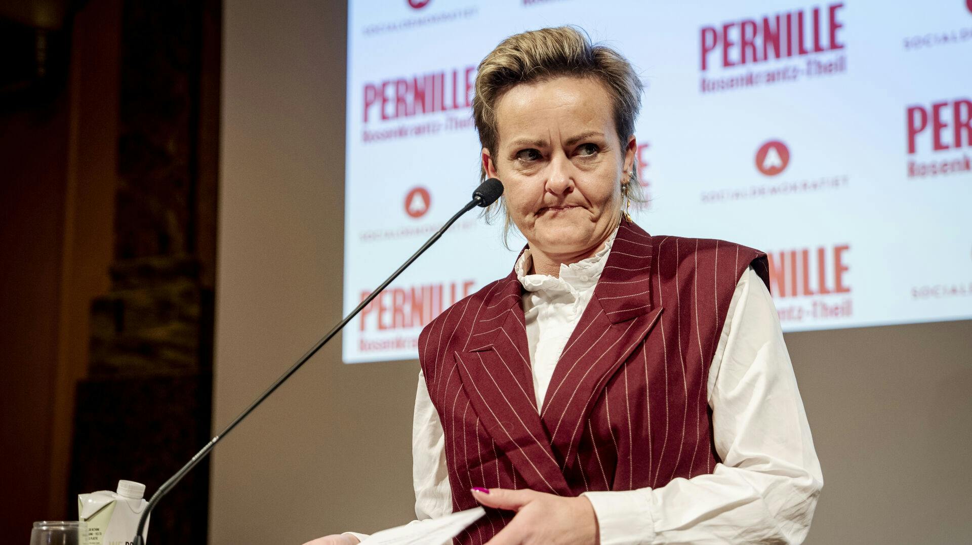Pernille Rosenkrantz-Theil da Socialdemokratiet holder valgfest på Arbejdermuseet, tirsdag den 18. november 2025. Der afholdes kommunal- og regionalvalg den 18. november.. (Foto: Mads Claus Rasmussen/Ritzau Scanpix)