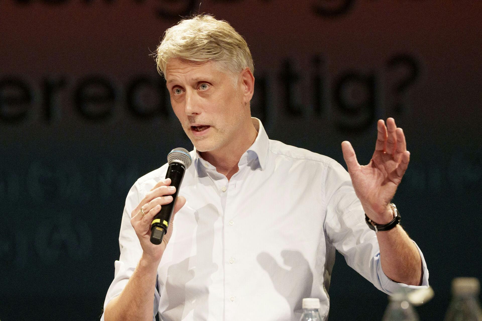 Thomas Horn fra Socialdemokratiet under Helsingør kommunes byrådskandidaters valgdebat på Kulturværftet i Helsingør onsdag den 12. november 2025. 