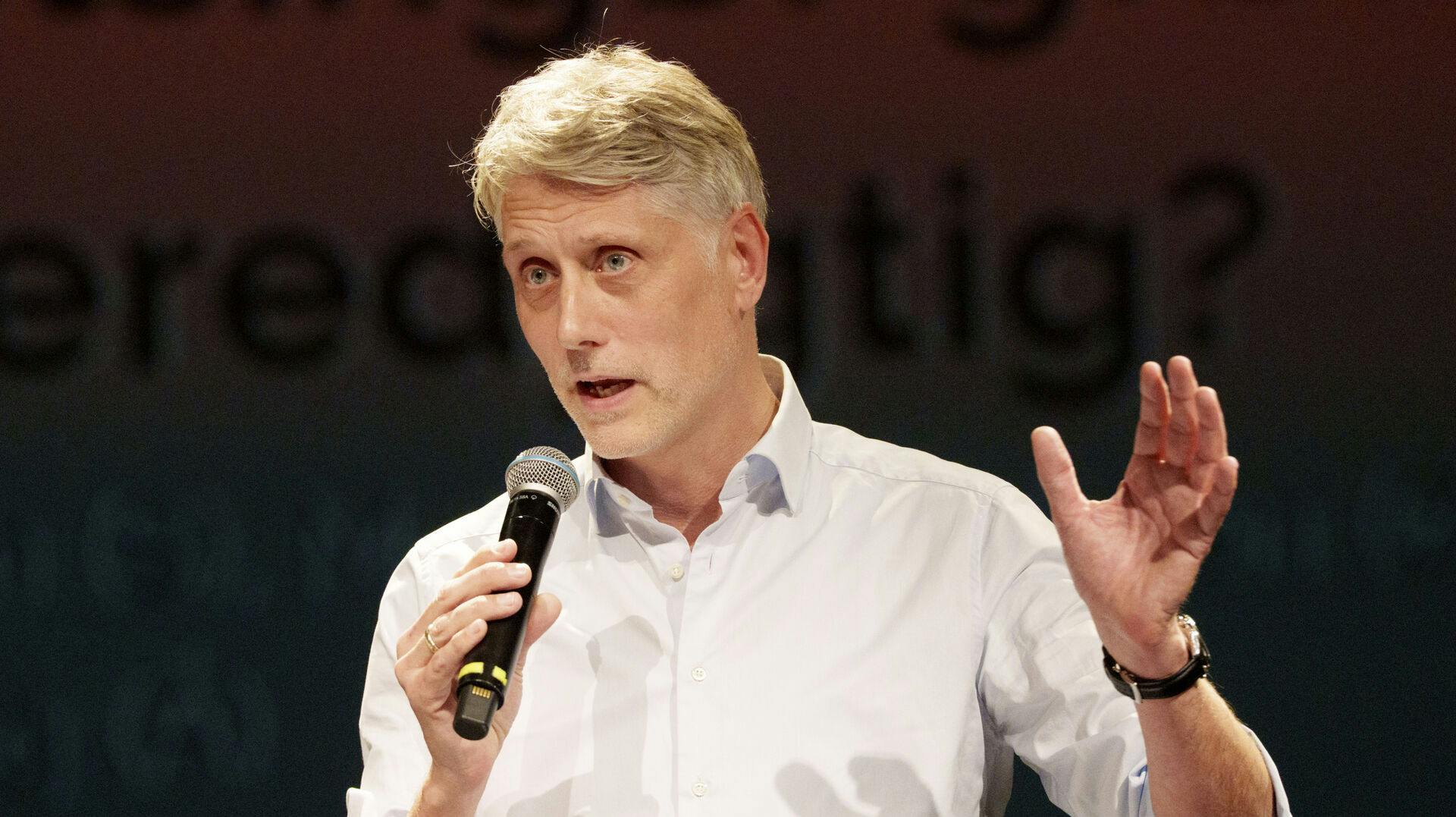 Thomas Horn fra Socialdemokratiet under Helsingør kommunes byrådskandidaters valgdebat på Kulturværftet i Helsingør onsdag den 12. november 2025.