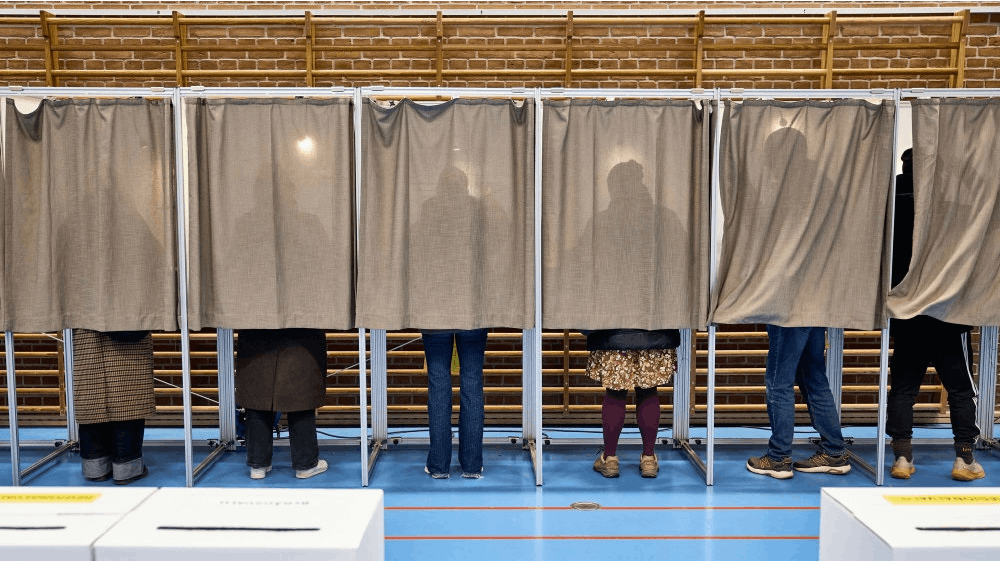 Aarhusianerne stemte blandt andet i Åbyhallen i Aarhus tirsdag. Stemmeprocenten ved kommunalvalget er på landsplan endt på 69,2 procent. - Foto: Mikkel Berg Pedersen/Ritzau Scanpix