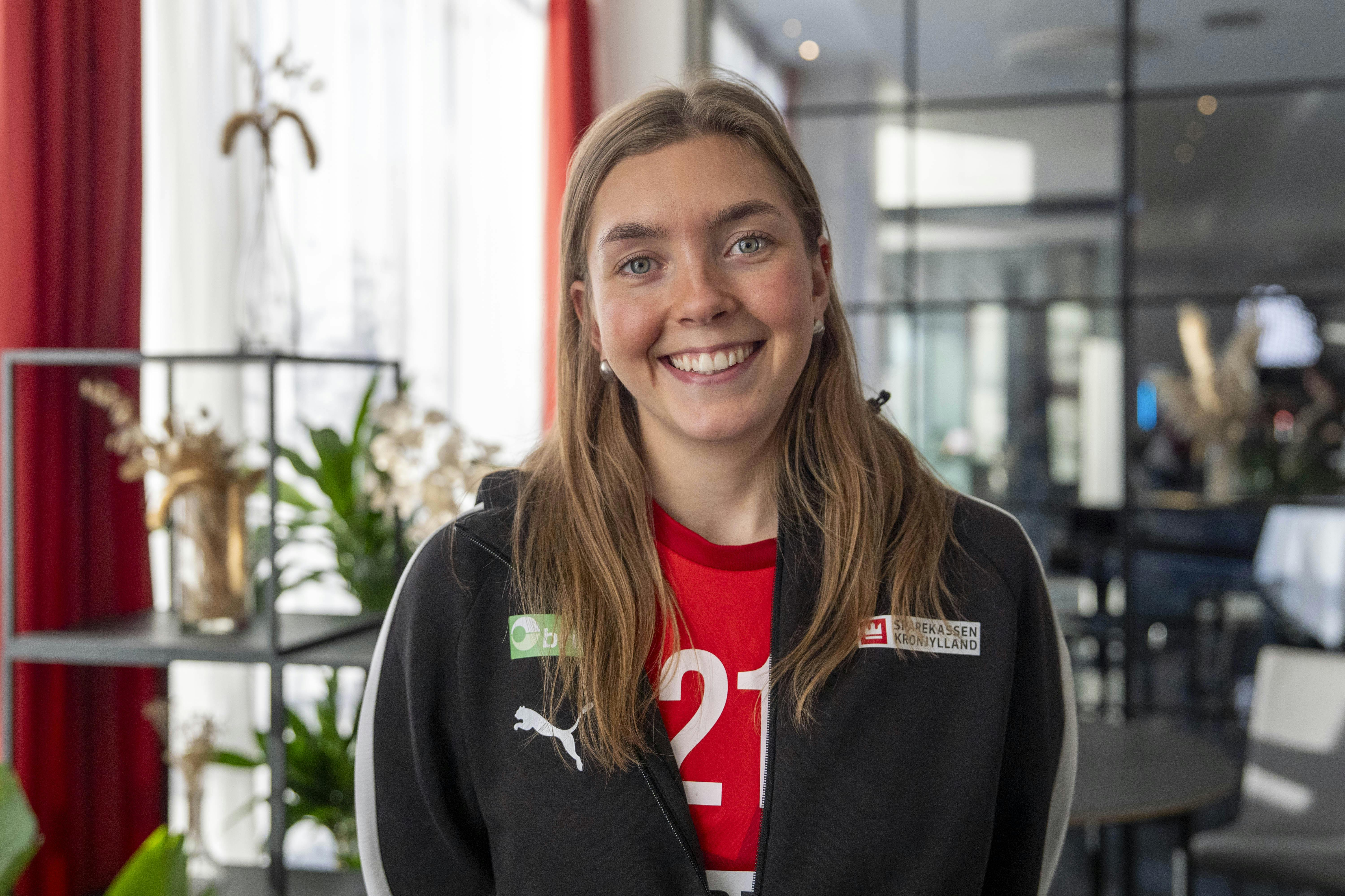 Andrea Aagot er glad for den nye aftale med Odense Håndbold. 