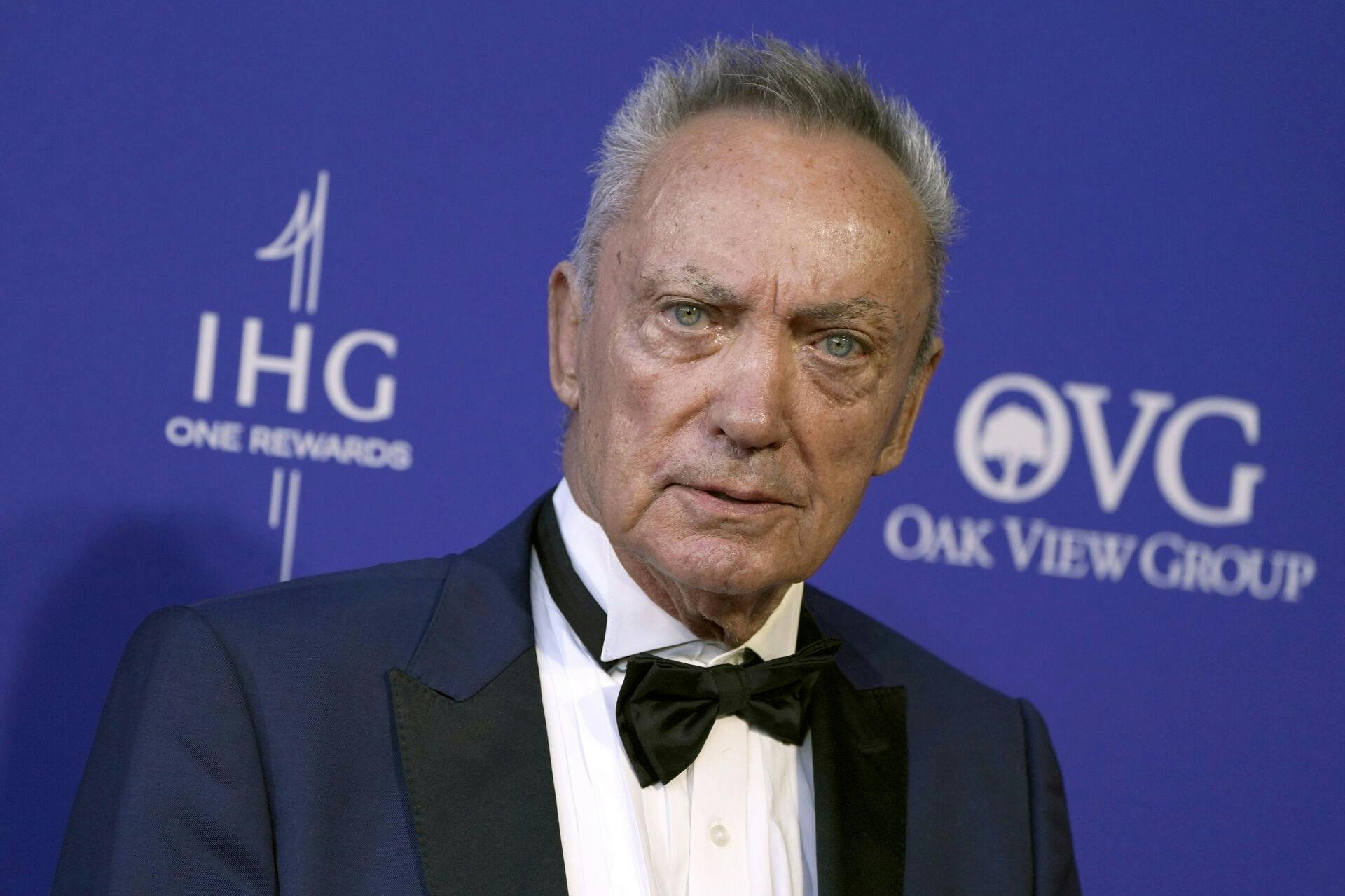 Udo Kier arrives at the 35th annual Palm Springs International Film Festival Awards Gala on Thursday, Jan. 4, 2024, in Palm Springs, Calif. (Photo by Jordan Strauss/Invision/AP)