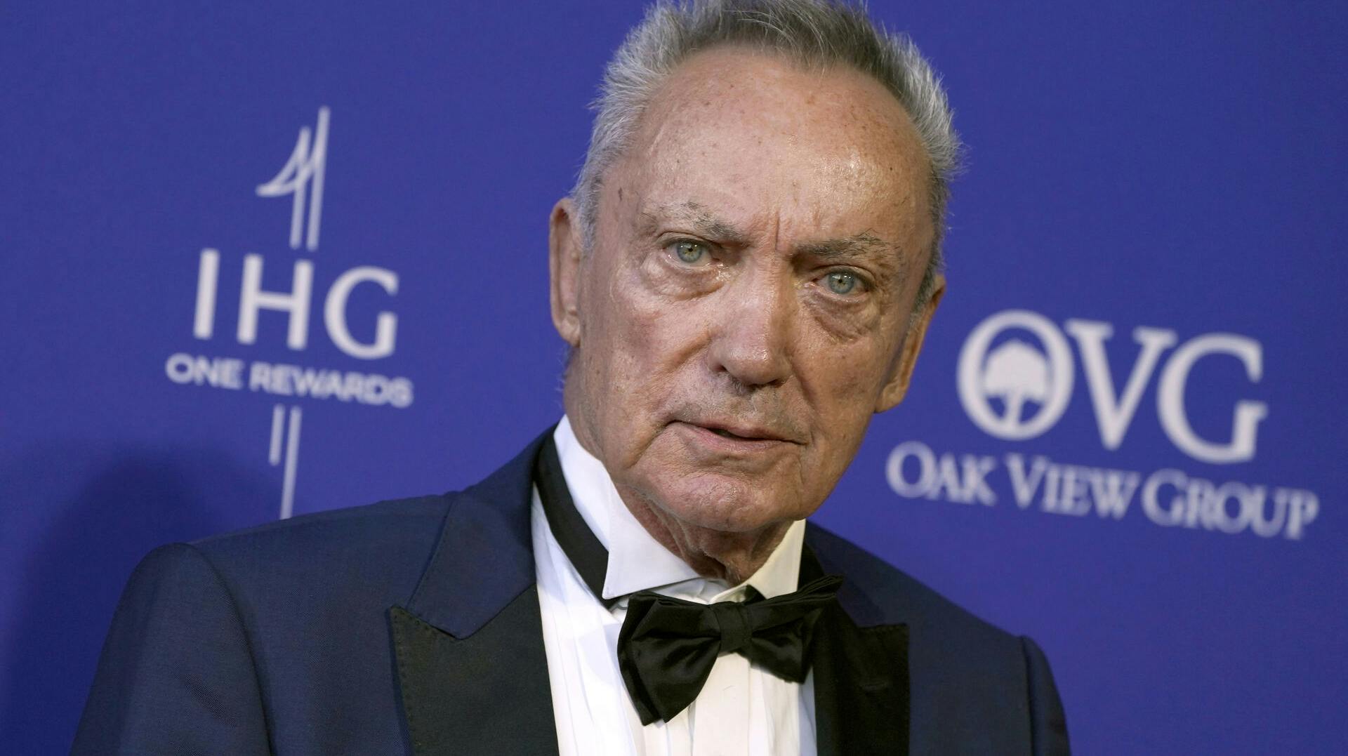 Udo Kier arrives at the 35th annual Palm Springs International Film Festival Awards Gala on Thursday, Jan. 4, 2024, in Palm Springs, Calif. (Photo by Jordan Strauss/Invision/AP)