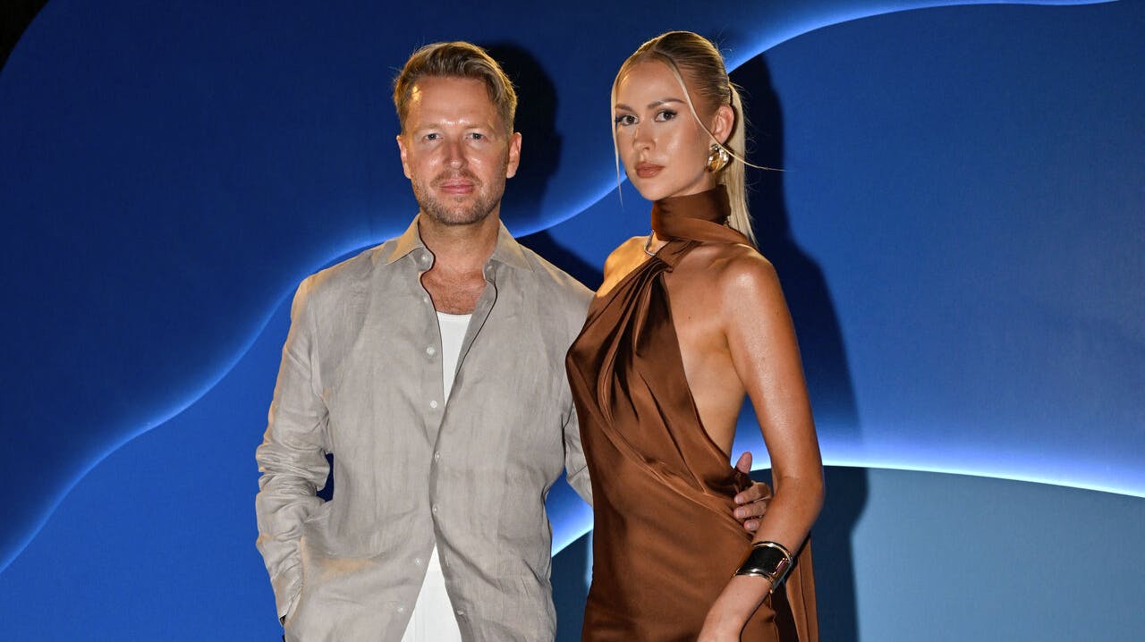 Michael Lillelund and Helene Lillelund attending COX x E1 Monaco 2025 dinner at Twiga, on July 18, 2025 in Monte Carlo, Monaco.