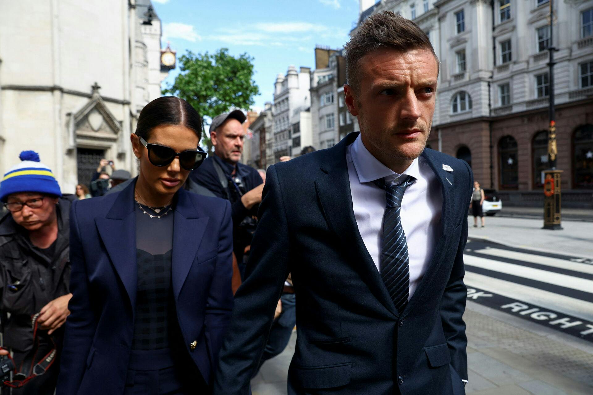 Jamie Vardy og konen Rebekah Vardy.