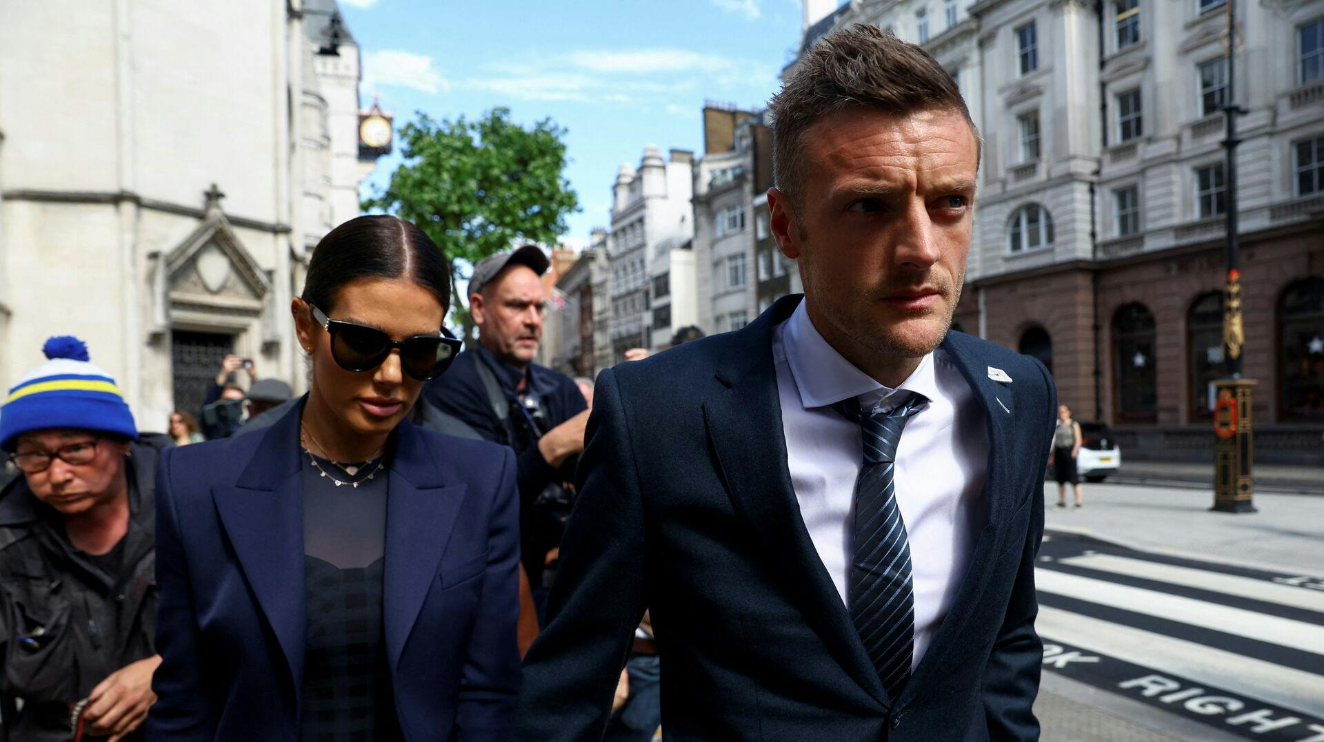 Jamie Vardy og konen Rebekah Vardy.