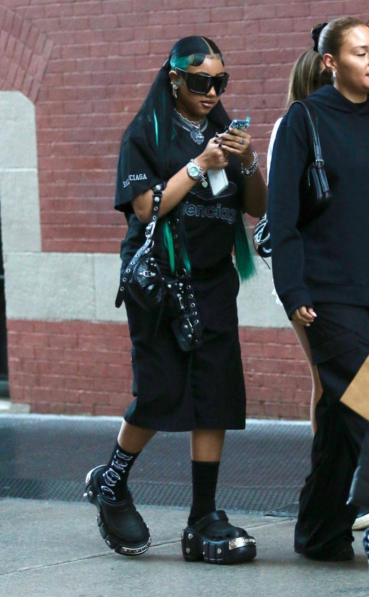 *EXCLUSIVE* New York City, NY Kim and Kanye's daughter, North West is spotted out and about in Manhattan's SoHo neighborhood, looking stylish in Balenciaga. Pictured: North West BACKGRID USA 24 NOVEMBER 2025 BYLINE MUST READ: BrosNYC / BACKGRID USA: +1 310 798 9111 / usasales@backgrid.com UK: +44 208 344 2007 / uksales@backgrid.com *UK Clients - Pictures Containing Children Please Pixelate Face Prior To Publication*