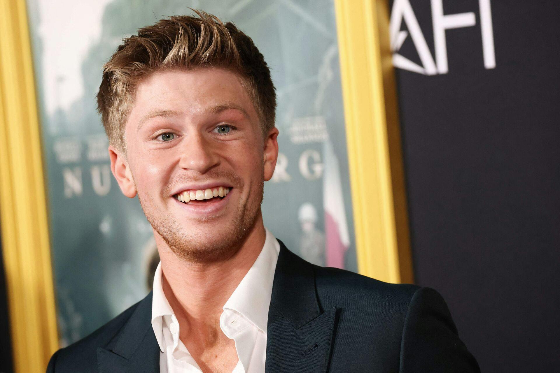 Australian TV personality Robert Irwin attends the AFI premiere of "Nuremberg" at the TCL Chinese Theatre in Hollywood, California on October 24, 2025. (Photo by Patrick T. Fallon / AFP)