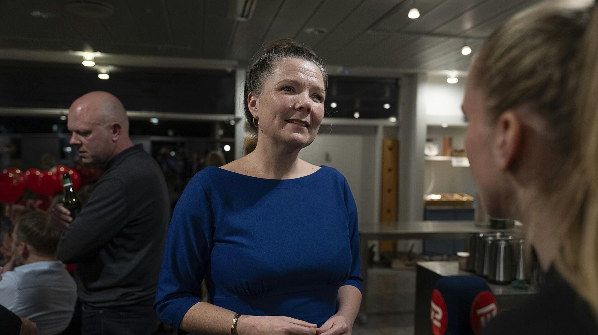 Socialdemokratisk borgmester i Køge, Marie Stærke til valgaften. Valgaften på Køge Rådhus efter kommunal og regionalvalg på Køge Rådhus tirsdag den 18. november 2025.