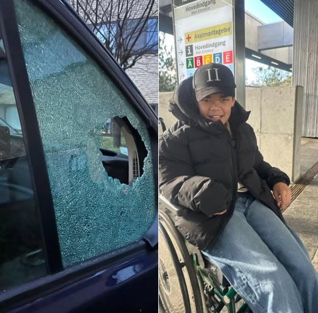 Der ventede Caroline Julie Brandt en slem overraskelse, da hun kom ud til familiens handicapbil onsdag morgen. 