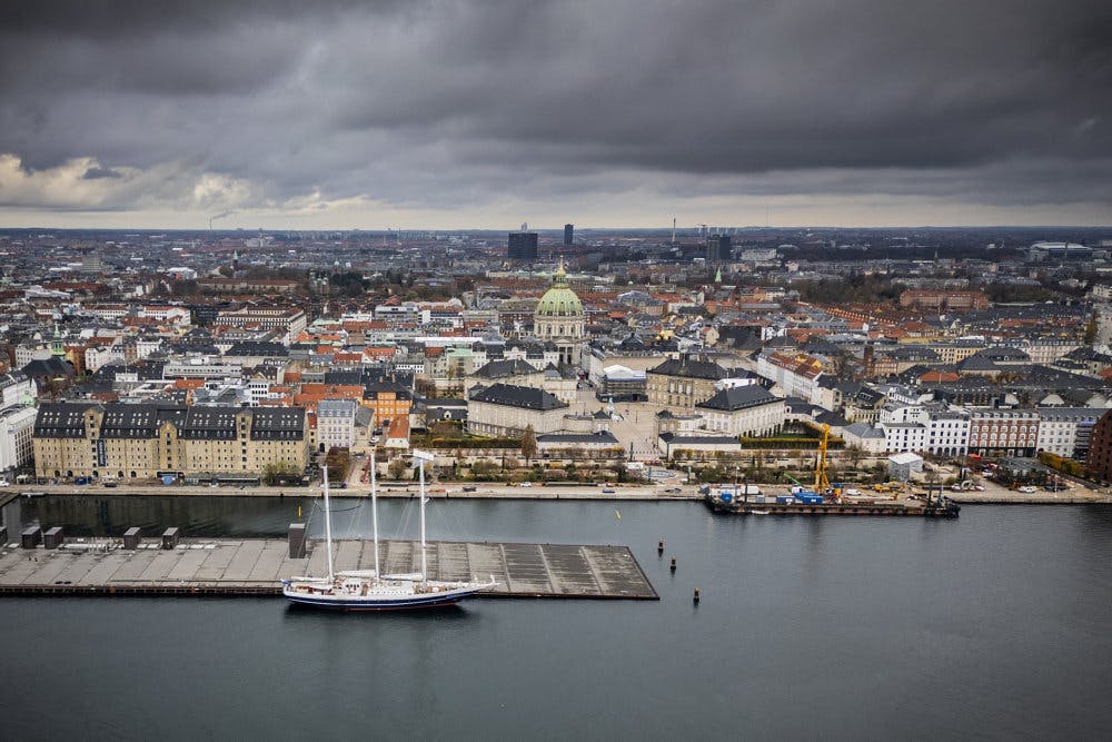 Luftfoto over København. Årets første decemberuge byder primært på gråvejr og småregn. (Arkivfoto). - Foto: Søren Bidstrup/Ritzau Scanpix