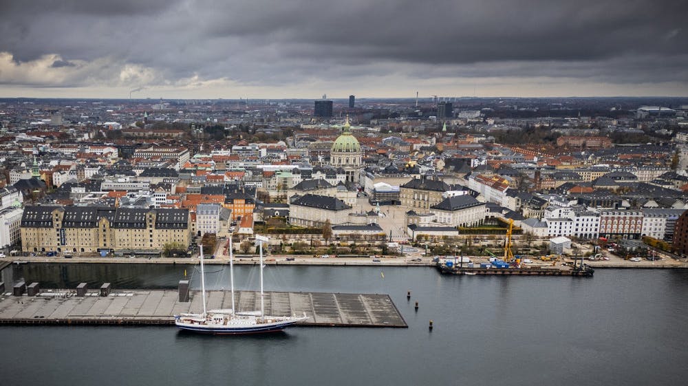 Luftfoto over København. Årets første decemberuge byder primært på gråvejr og småregn. (Arkivfoto). - Foto: Søren Bidstrup/Ritzau Scanpix