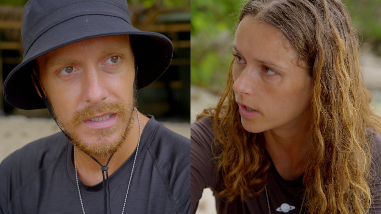 Andreas Holm og Line Bøg Risager forklarer nu, hvad der ligger bag dramaet i ugens afsnit af "Robinson Ekspeditionen".